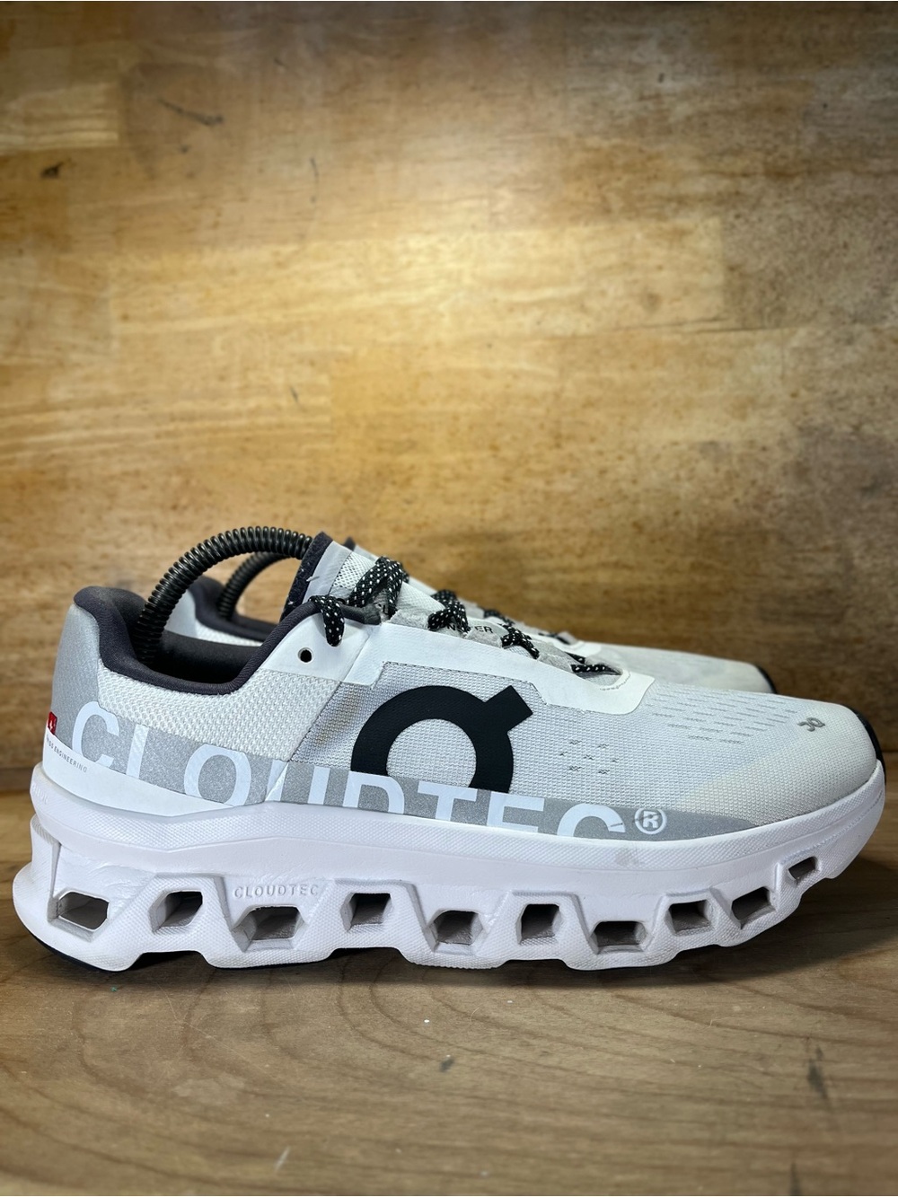 On CloudMonster REFLECTIVE Womens Size 11 Running Shoes Sneakers White